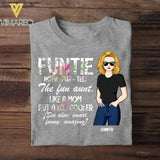Personalized Funtie The Fun Aunt. Like A Mom But Cooler Tshirt Printed NQHQ01007