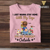 Personalized I Just Wanna Stay Home With My Dogs, It's Too "Peopley" Outside  Tshirt Printed NQDT0107
