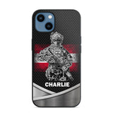 Personalized Austrian Soldier/Veterans Phone Case Printed 22JUY-HY02