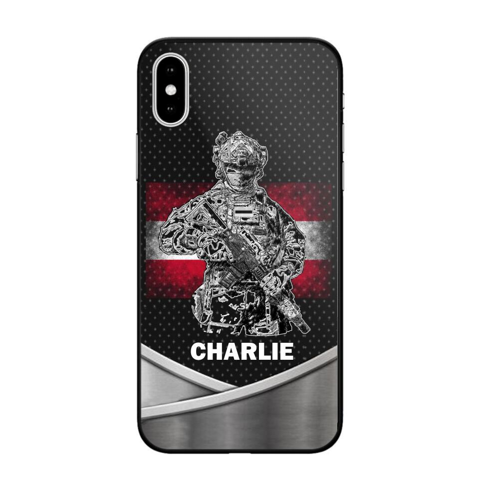 Personalized Austrian Soldier/Veterans Phone Case Printed 22JUY-HY02