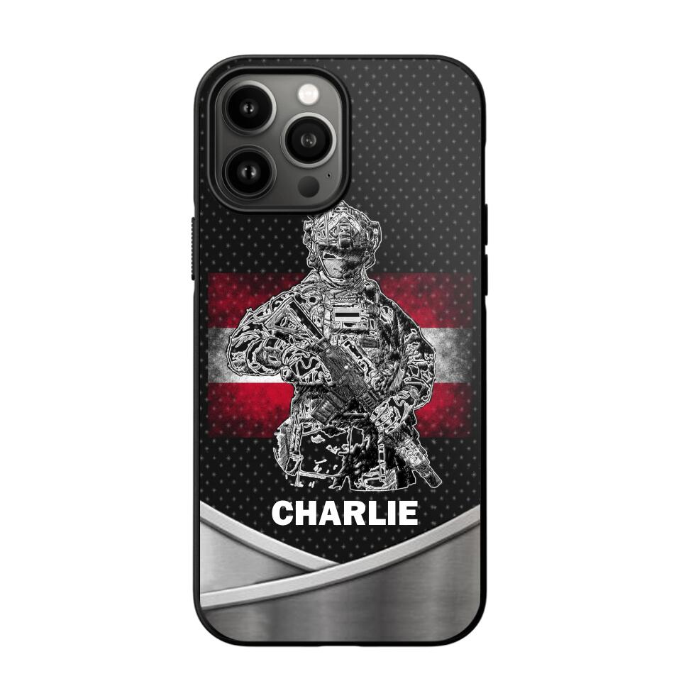 Personalized Austrian Soldier/Veterans Phone Case Printed 22JUY-HY02