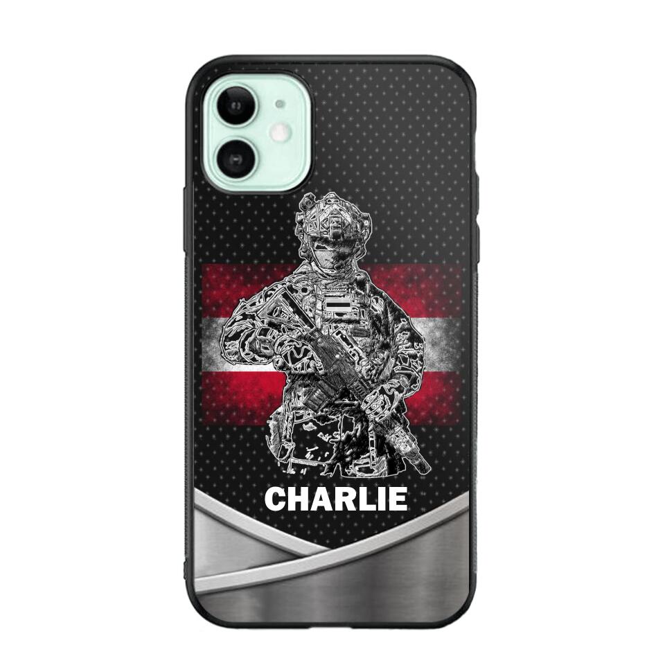 Personalized Austrian Soldier/Veterans Phone Case Printed 22JUY-HY02