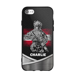 Personalized Austrian Soldier/Veterans Phone Case Printed 22JUY-HY02