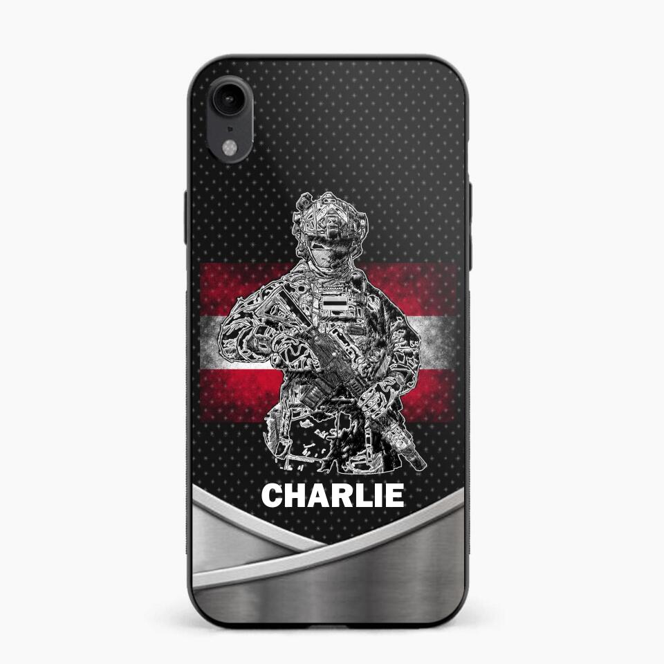 Personalized Austrian Soldier/Veterans Phone Case Printed 22JUY-HY02