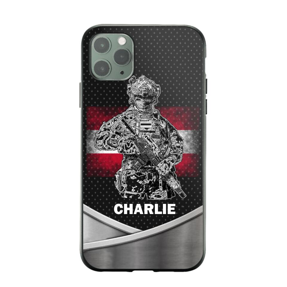 Personalized Austrian Soldier/Veterans Phone Case Printed 22JUY-HY02