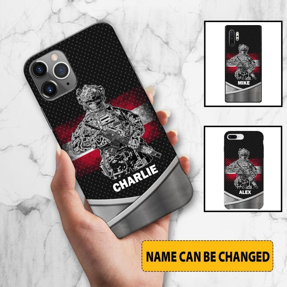 Personalized Austrian Soldier/Veterans Phone Case Printed 22JUY-HY02