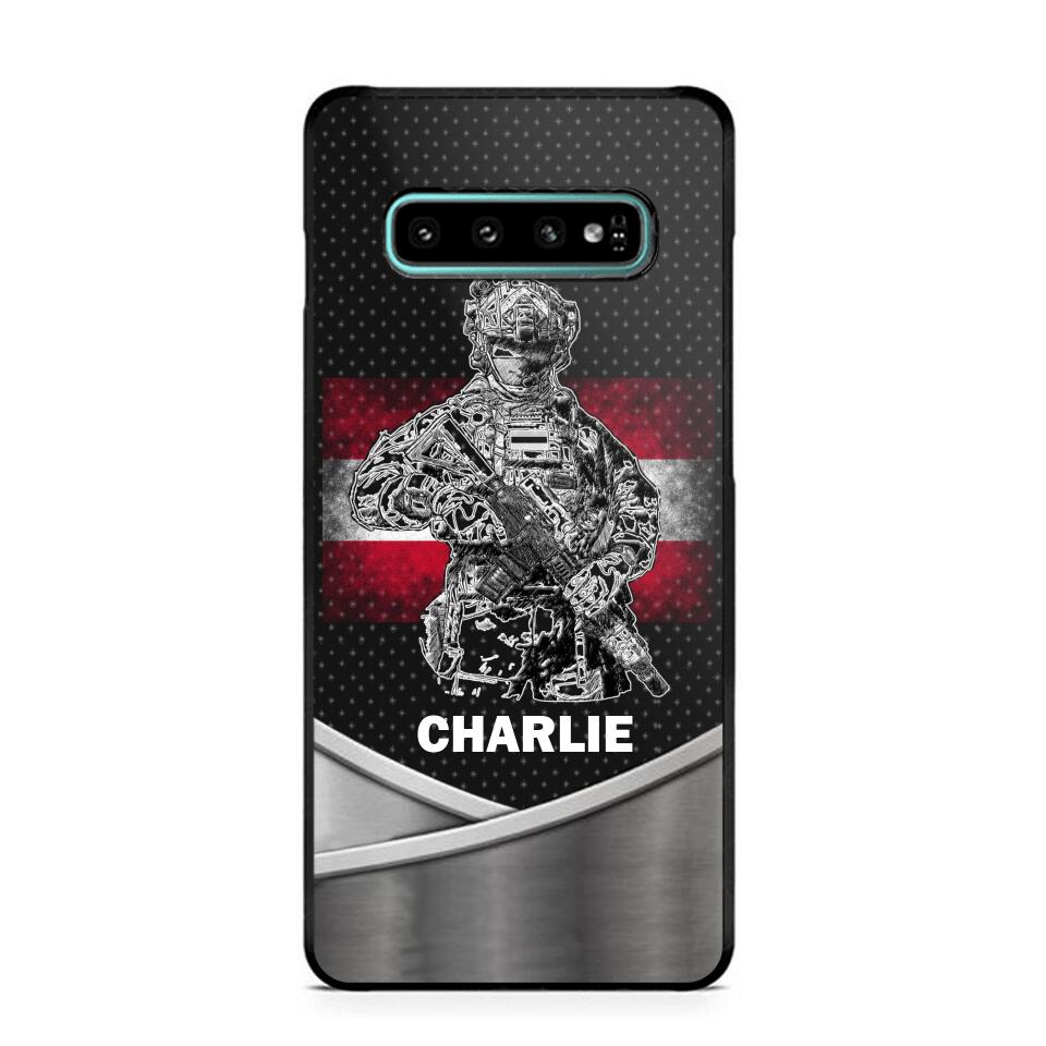 Personalized Austrian Soldier/Veterans Phone Case Printed 22JUY-HY02