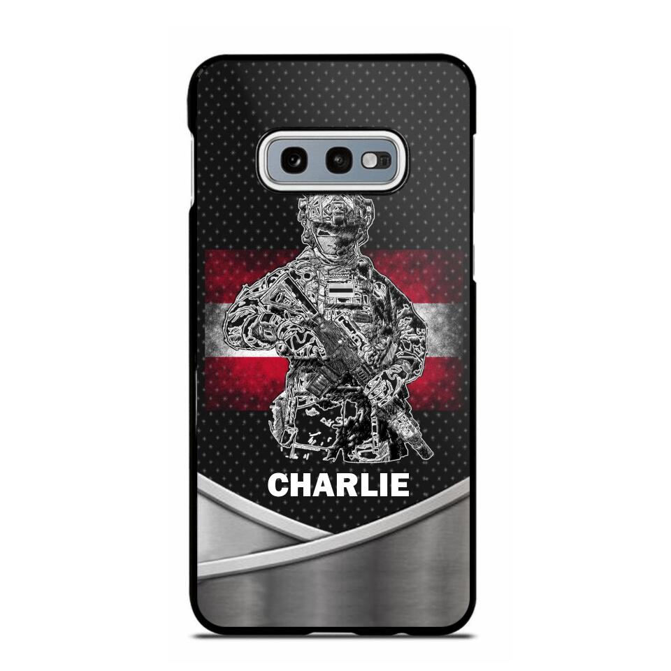 Personalized Austrian Soldier/Veterans Phone Case Printed 22JUY-HY02
