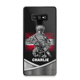 Personalized Austrian Soldier/Veterans Phone Case Printed 22JUY-HY02
