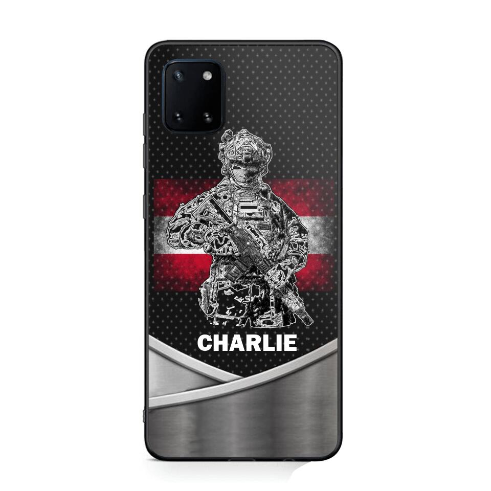 Personalized Austrian Soldier/Veterans Phone Case Printed 22JUY-HY02