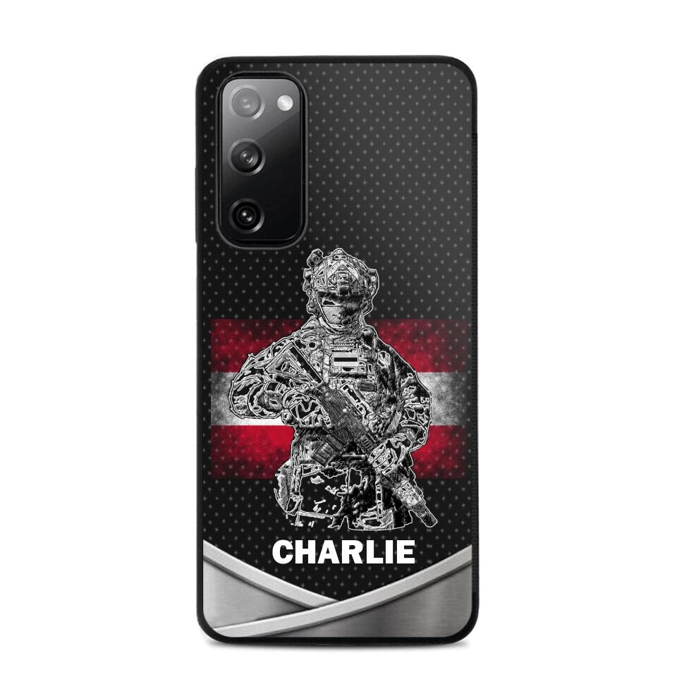Personalized Austrian Soldier/Veterans Phone Case Printed 22JUY-HY02