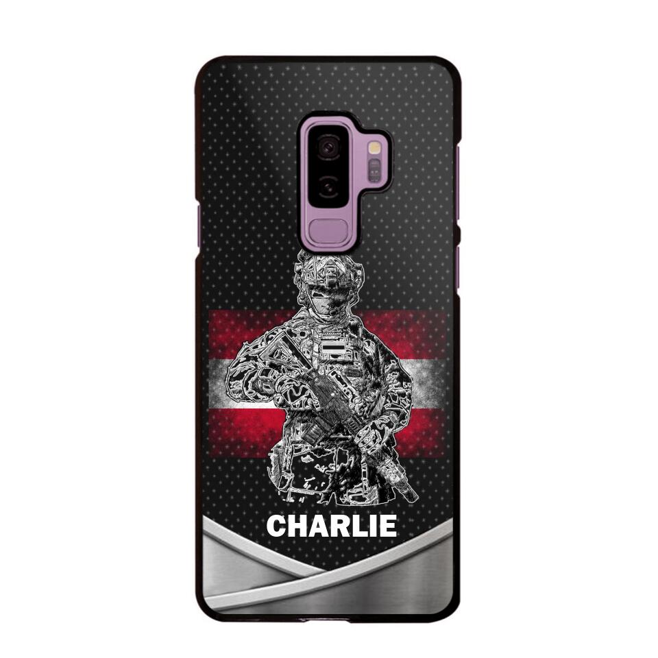 Personalized Austrian Soldier/Veterans Phone Case Printed 22JUY-HY02