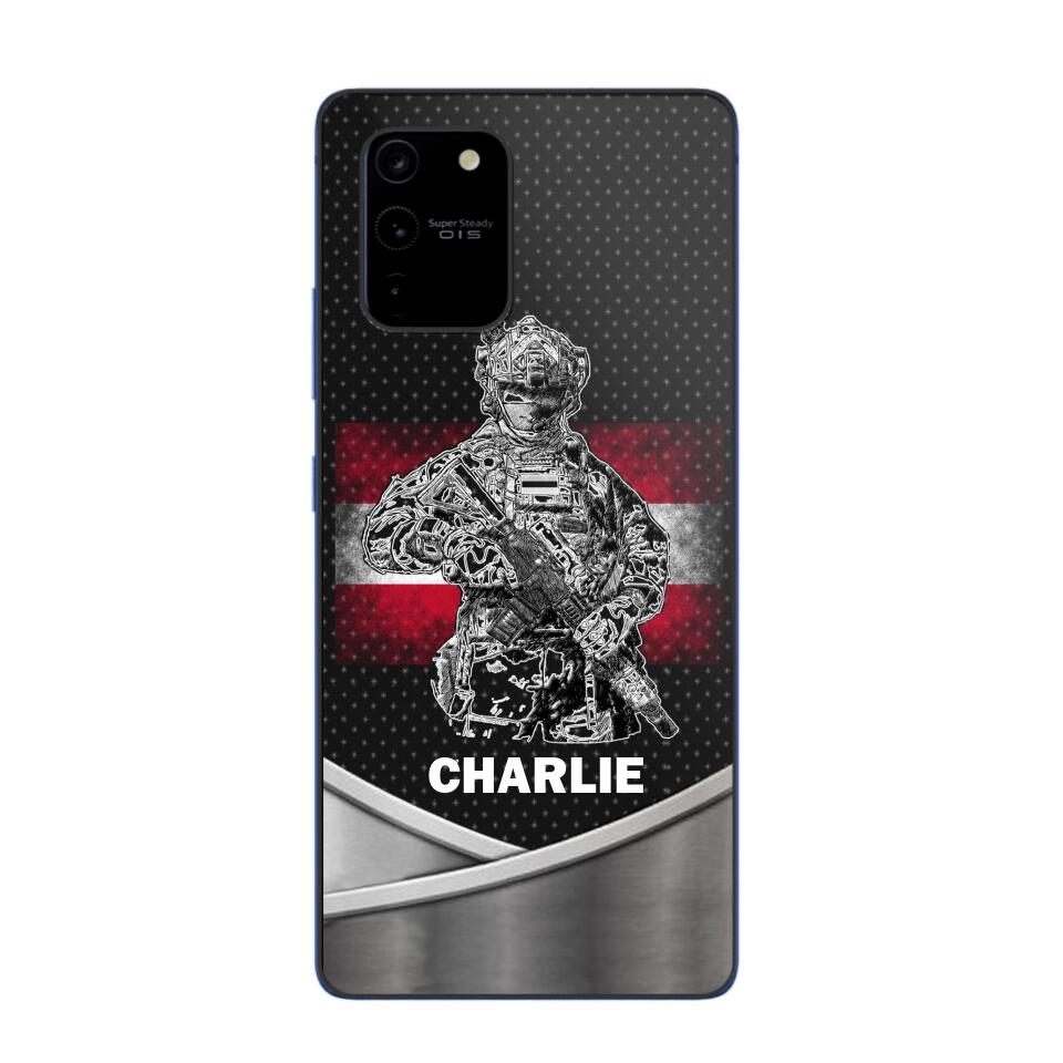 Personalized Austrian Soldier/Veterans Phone Case Printed 22JUY-HY02