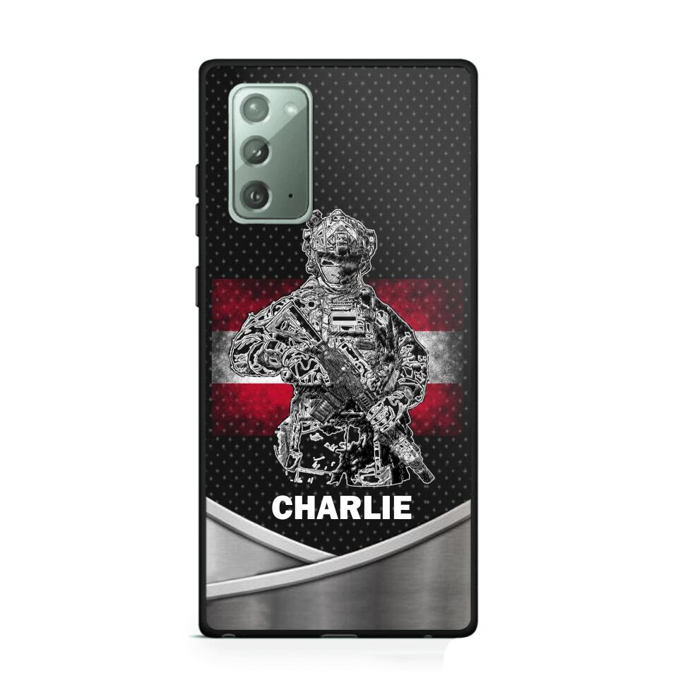 Personalized Austrian Soldier/Veterans Phone Case Printed 22JUY-HY02