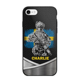 Personalized Swedish Soldier/Veterans Phone Case Printed 22JUY-HY02