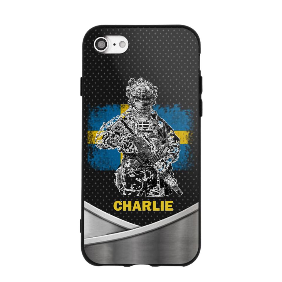 Personalized Swedish Soldier/Veterans Phone Case Printed 22JUY-HY02