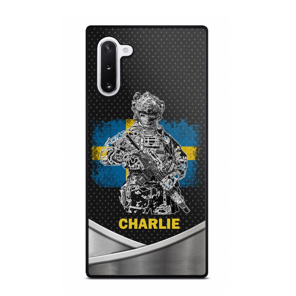 Personalized Swedish Soldier/Veterans Phone Case Printed 22JUY-HY02