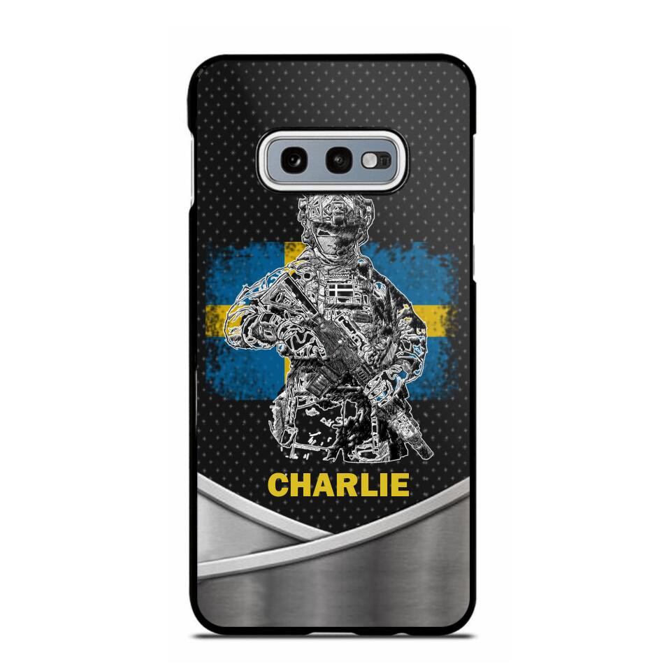 Personalized Swedish Soldier/Veterans Phone Case Printed 22JUY-HY02