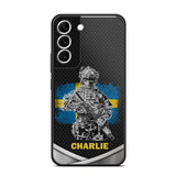 Personalized Swedish Soldier/Veterans Phone Case Printed 22JUY-HY02