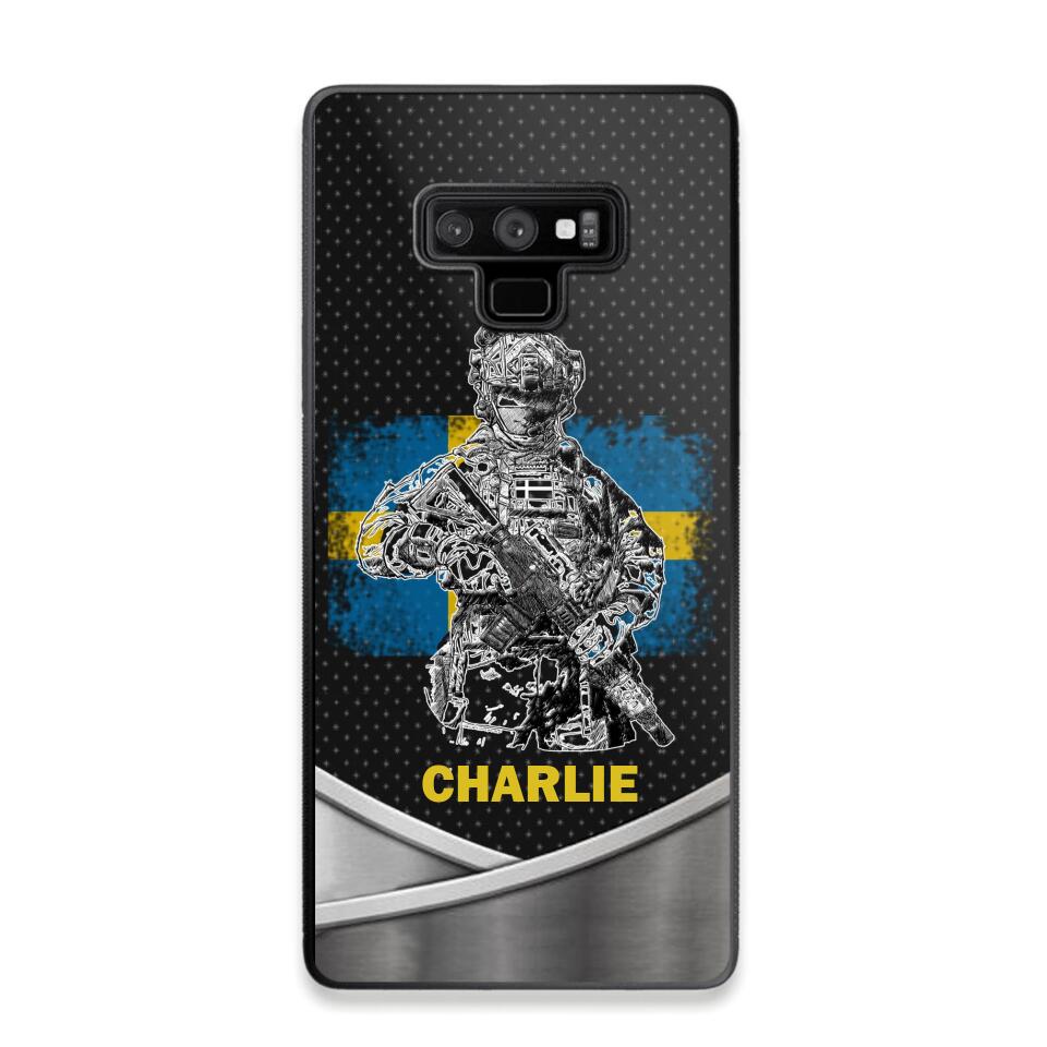 Personalized Swedish Soldier/Veterans Phone Case Printed 22JUY-HY02