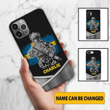 Personalized Swedish Soldier/Veterans Phone Case Printed 22JUY-HY02