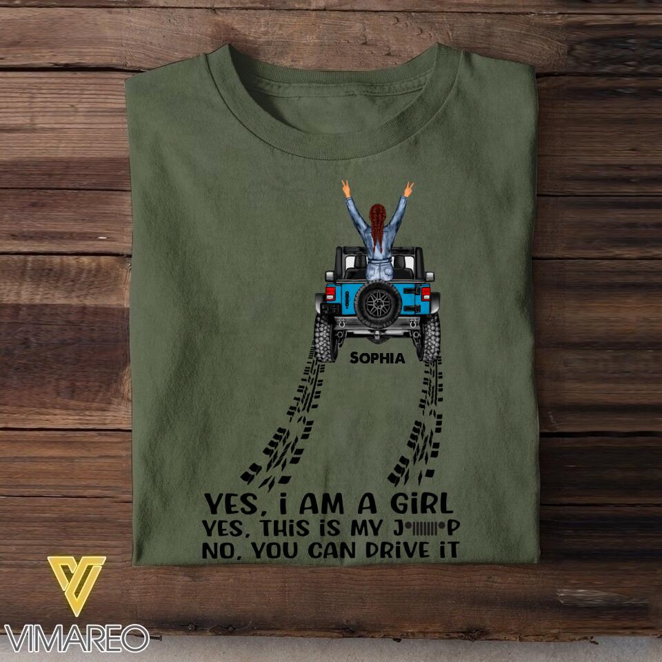 Personalized Girl Love Jeep Tshirt Printed 22JUY-HC04