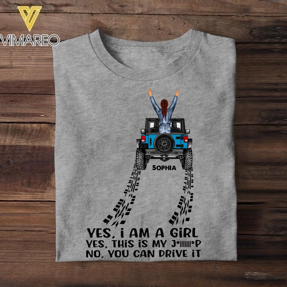 Personalized Girl Love Jeep Tshirt Printed 22JUY-HC04