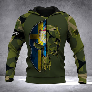 Personalized Sweden Veteran Camo Sku Tshirt or Hoodie 3D Printed QTDT0407