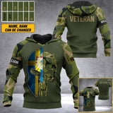 Personalized Sweden Veteran Camo Sku Tshirt or Hoodie 3D Printed QTDT0407