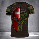 Personalized Swiss Veteran Camo Sku Tshirt or Hoodie 3D Printed QTDT0407