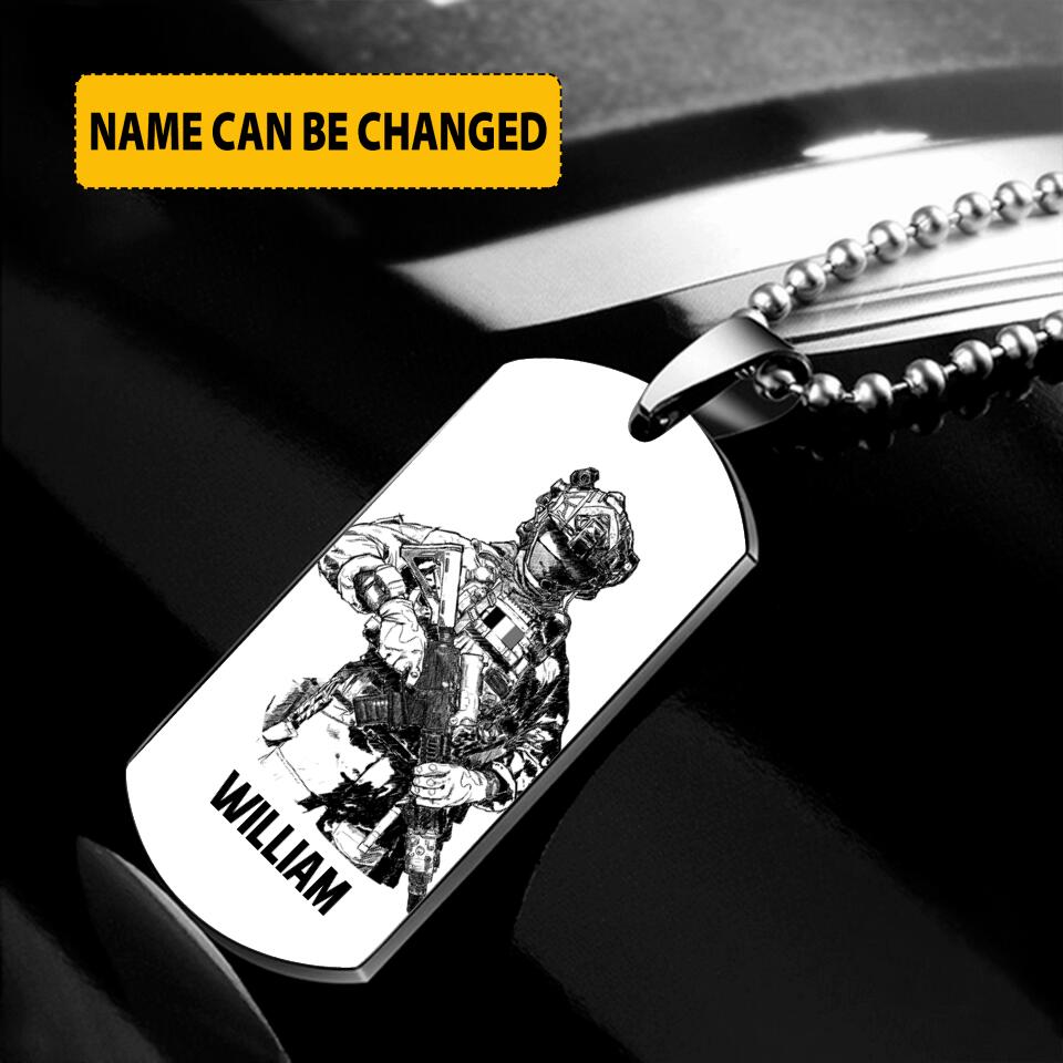Personalized Italian Soldier Dog Tag Printed 22JUY-HY02