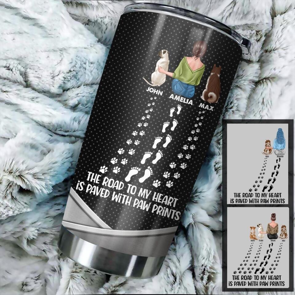 Personalized Girl Love Dogs Tumbler Printed 22JUY-HC04