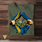 Personalized Swedish Soldier/Veterans Tshirt Printed 22JUY-DT04