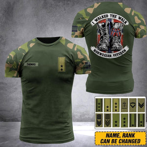 DH Personalized Norwegian Veterans/Soldier Tshirt 3D Printed DT0507