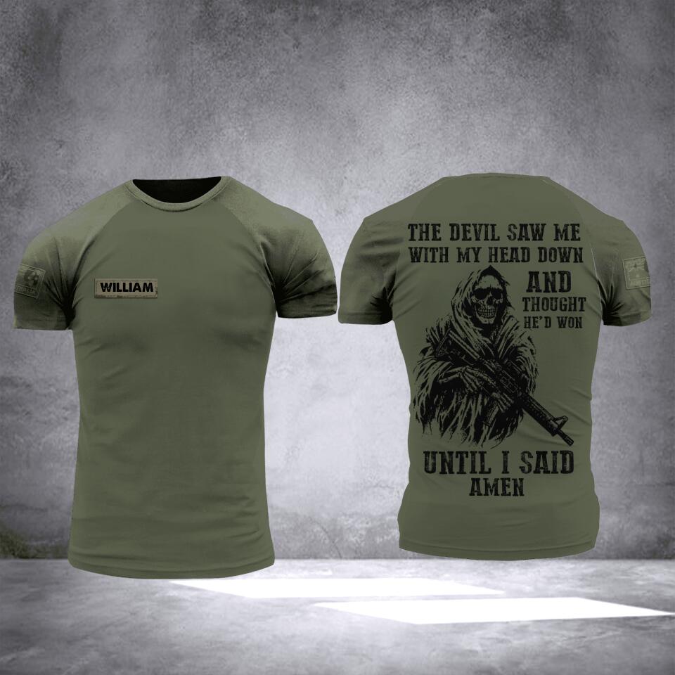 Personalized Australian Army Veterans/Soldier Tshirt 3D Printed QTHC0507