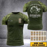 DH Personalized Danish Veterans/Soldier Tshirt 3D Printed DT05072