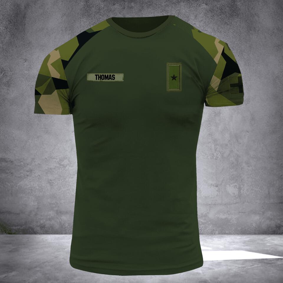 DH Personalized Swedish Veterans/Soldier Tshirt 3D Printed DT05072