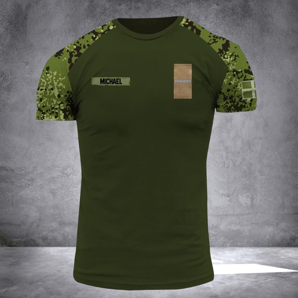 DH Personalized Danish Veterans/Soldier Tshirt 3D Printed DT05072