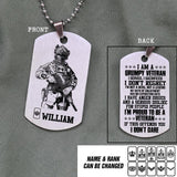 Personalized Canadian Veterans/Soldier Dog Tag Printed 22JUY-DT06