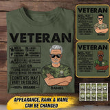 Personalized Canadian Veterans/Soldier Tshirt Printed 22JUY-HC06