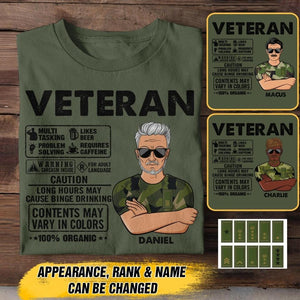 Personalized Swedish Veterans/Soldier Tshirt Printed 22JUY-HC06