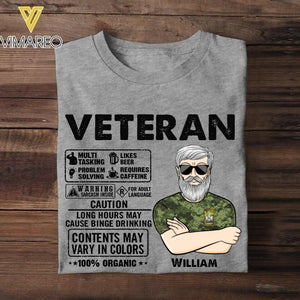 Personalized Canadian Veterans/Soldier Tshirt Printed 22JUY-HC06