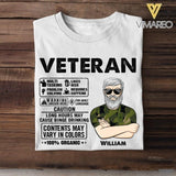 Personalized Swedish Veterans/Soldier Tshirt Printed 22JUY-HC06