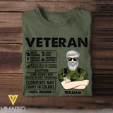 Personalized Swedish Veterans/Soldier Tshirt Printed 22JUY-HC06