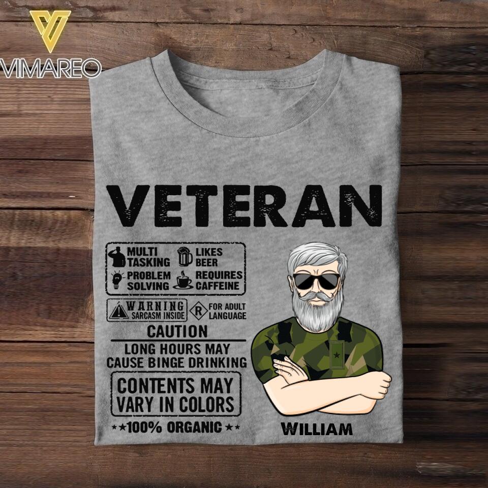 Personalized Swedish Veterans/Soldier Tshirt Printed 22JUY-HC06