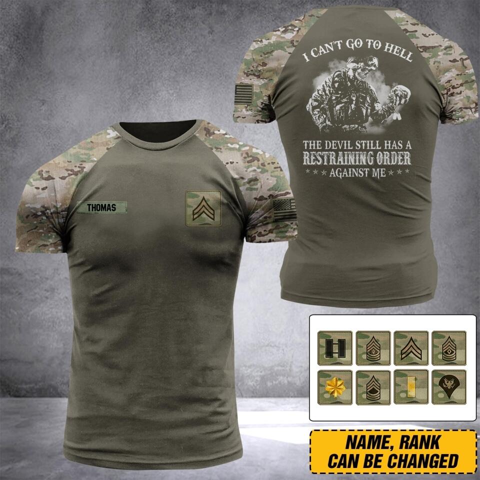 DH Personalized US Veterans/Soldier Tshirt 3D Printed DT06072