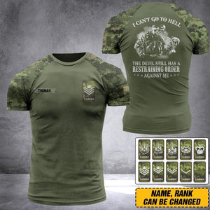 DH Personalized Canadian Veterans/Soldier Tshirt 3D Printed DT06072