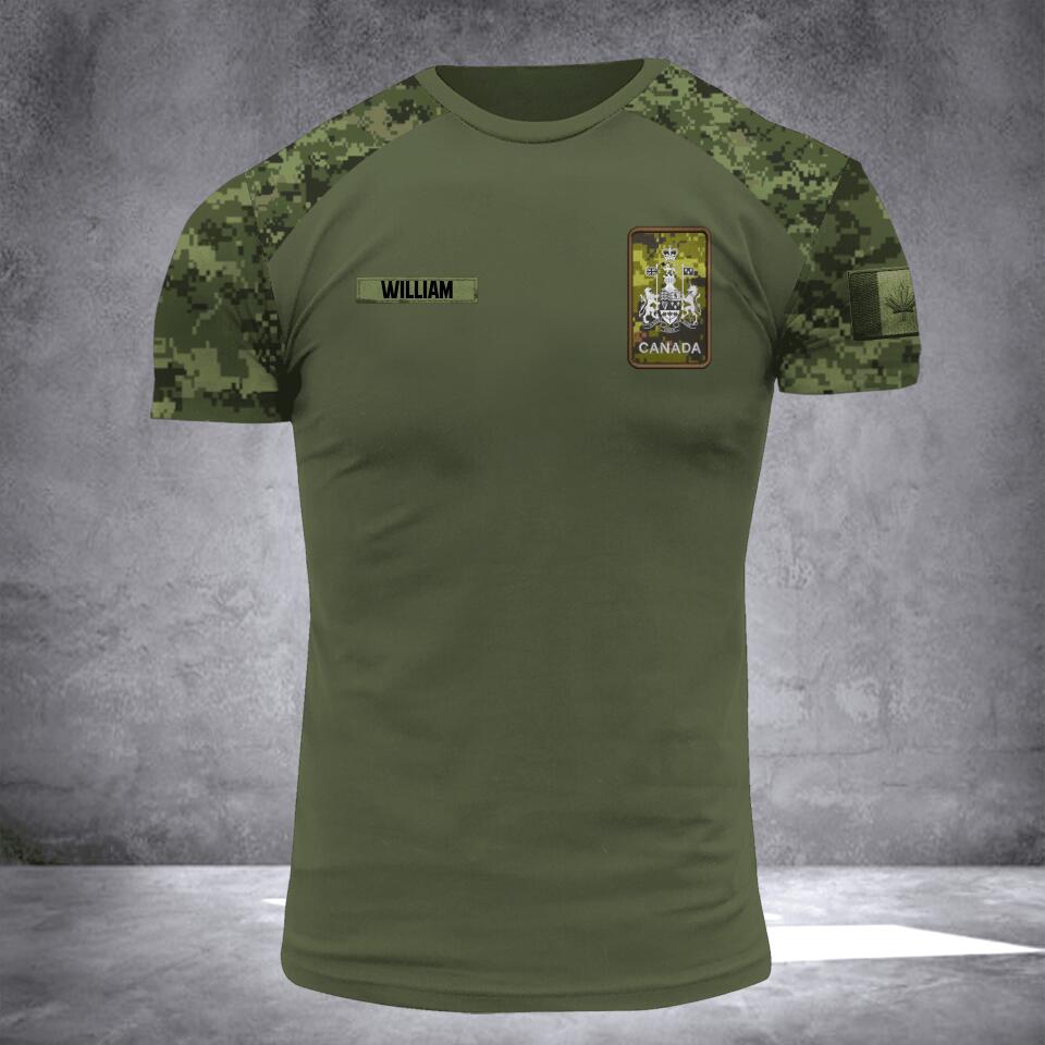 DH Personalized Canadian Veterans/Soldier Tshirt 3D Printed DT06072