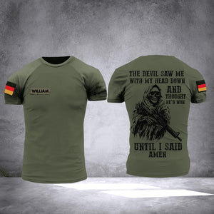 Personalized German Army Veterans/Soldier Tshirt 3D Printed QTHC0607