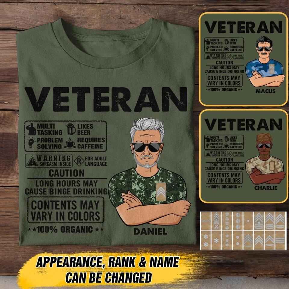 Personalized Danish Veterans/Soldier Tshirt Printed 22JUY-HC07